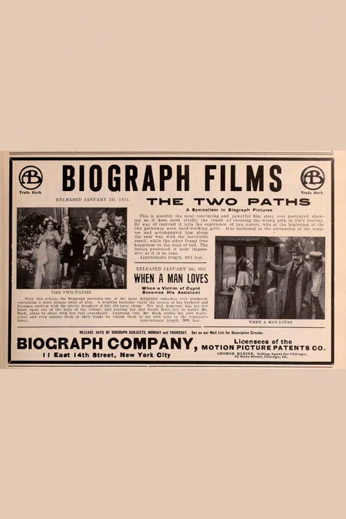 Movie poster for The Two Paths (1911)