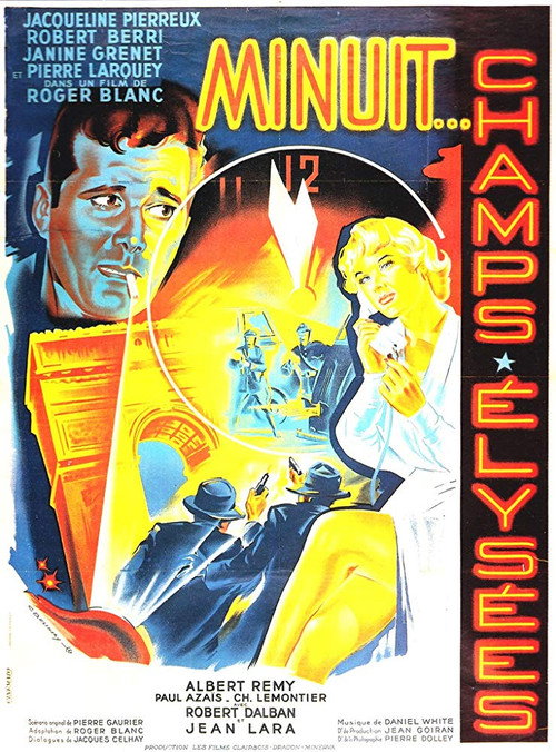 Movie poster for Minuit... Champs-Elysées (1954)
