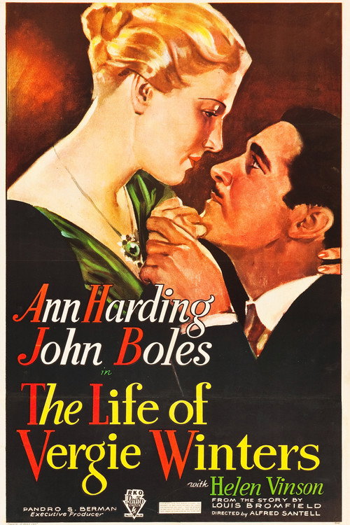 Movie poster for The Life of Vergie Winters (1934)
