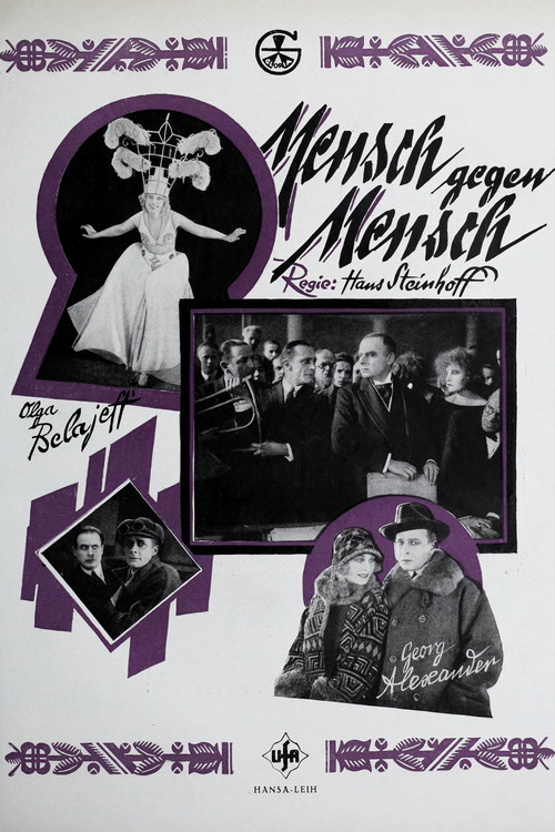 Movie poster for Mensch gegen Mensch (1924)