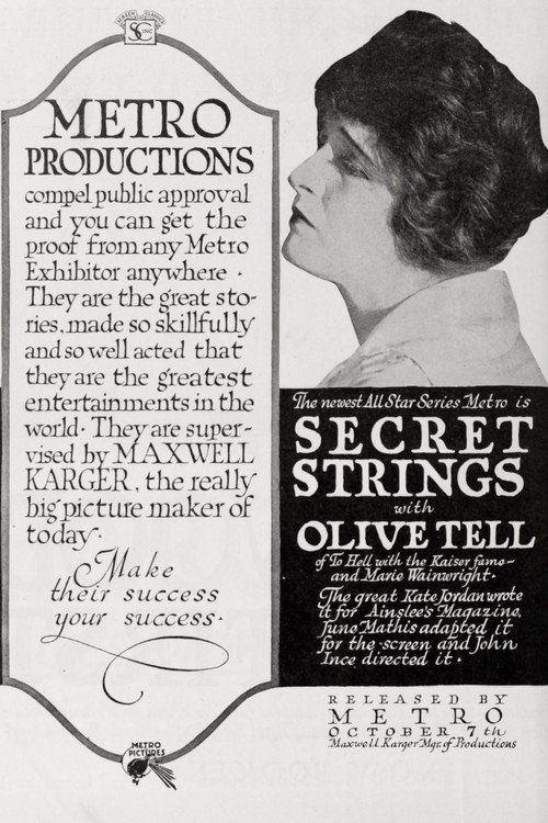 Movie poster for Secret Strings (1918)