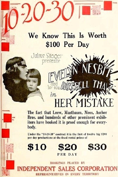 Movie poster for Her Mistake (1918)
