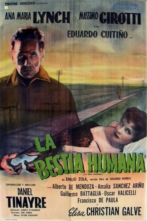 Movie poster for La bestia humana (1957)
