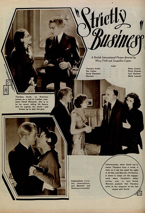 Movie poster for Strictly Business (1931)