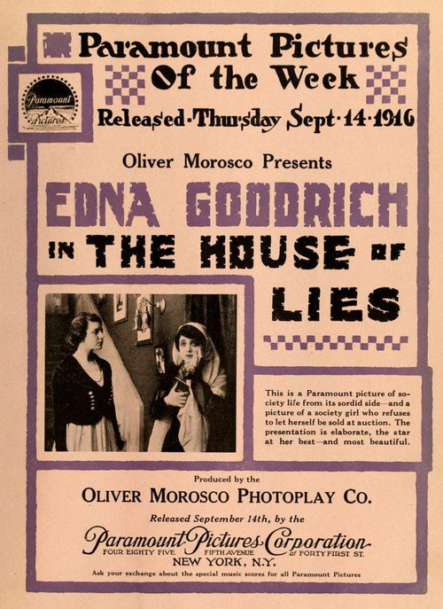 Movie poster for The House of Lies (1916)
