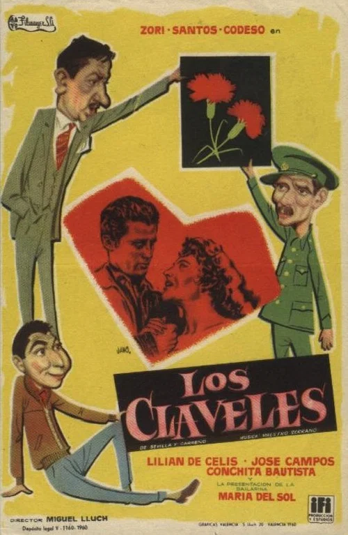 Movie poster for Los claveles (1960)