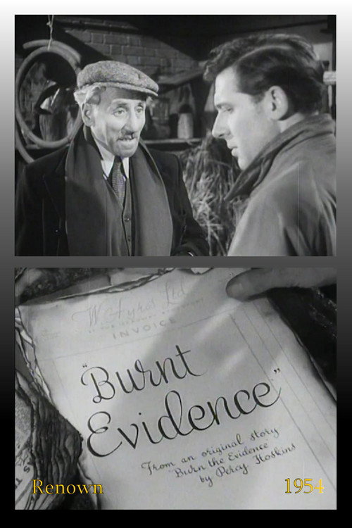 Movie poster for Burnt Evidence (1954)