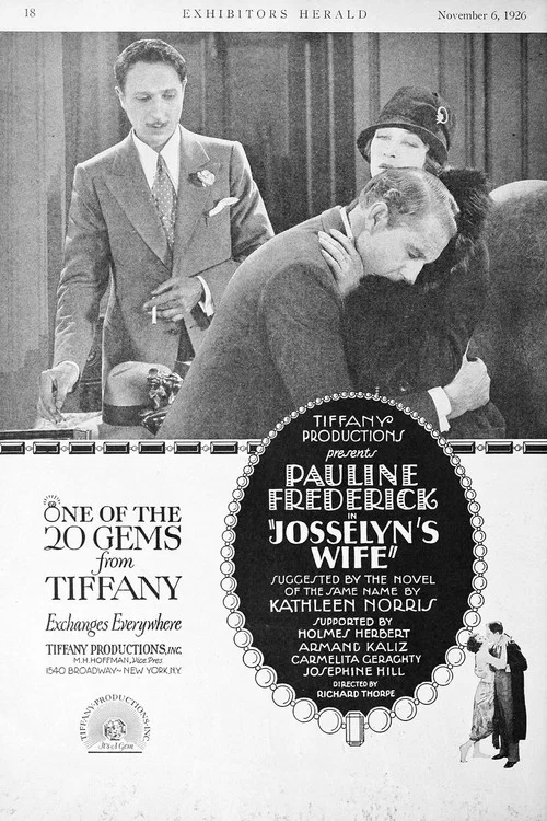 Movie poster for Josselyn's Wife (1926)