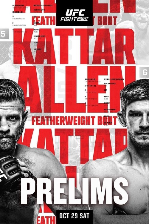Movie poster for UFC Fight Night 213: Kattar vs. Allen (2022)