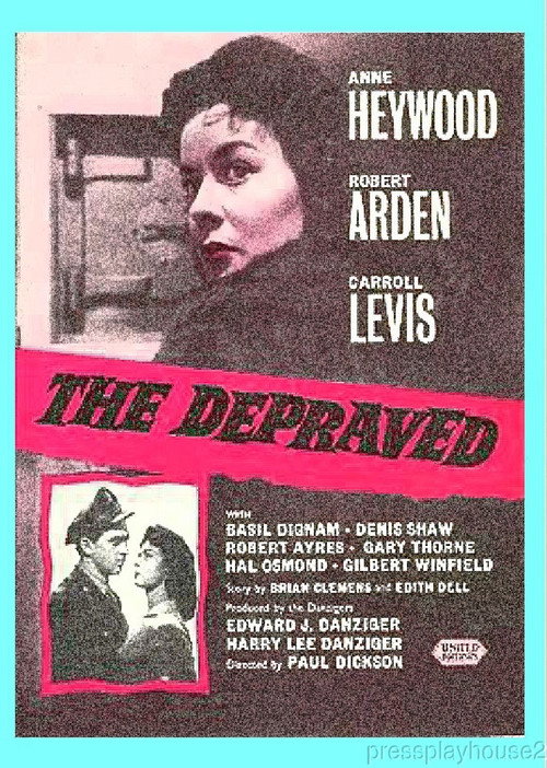 Movie poster for The Depraved (1957)