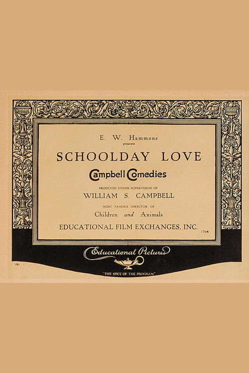 Movie poster for Schoolday Love (1922)