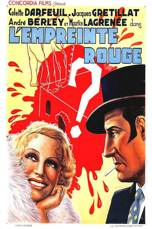 Movie poster for L'empreinte rouge (1937)