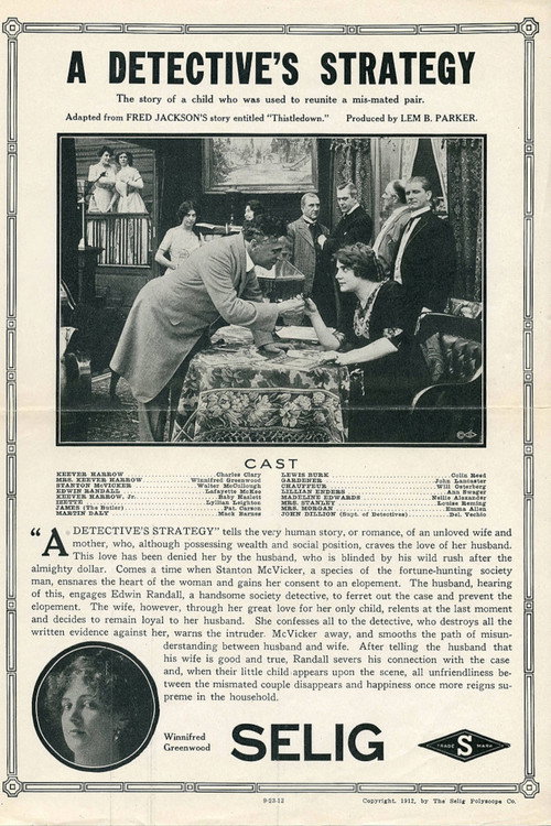 Movie poster for A Detective's Strategy (1912)