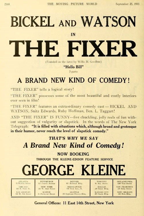 Movie poster for The Fixer (1915)