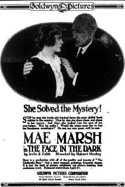 Movie poster for The Face in the Dark (1918)