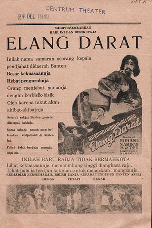 Movie poster for Elang Darat (1941)