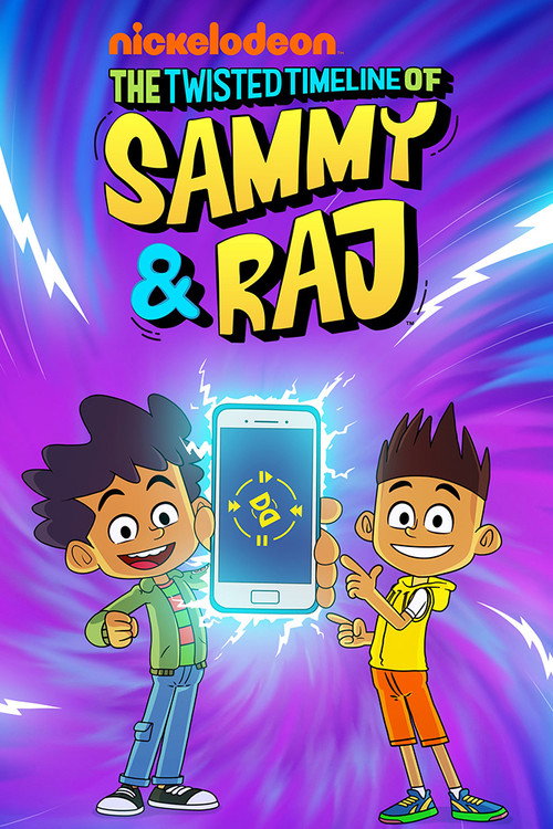 Series poster for The Twisted Timeline of Sammy & Raj (2023)