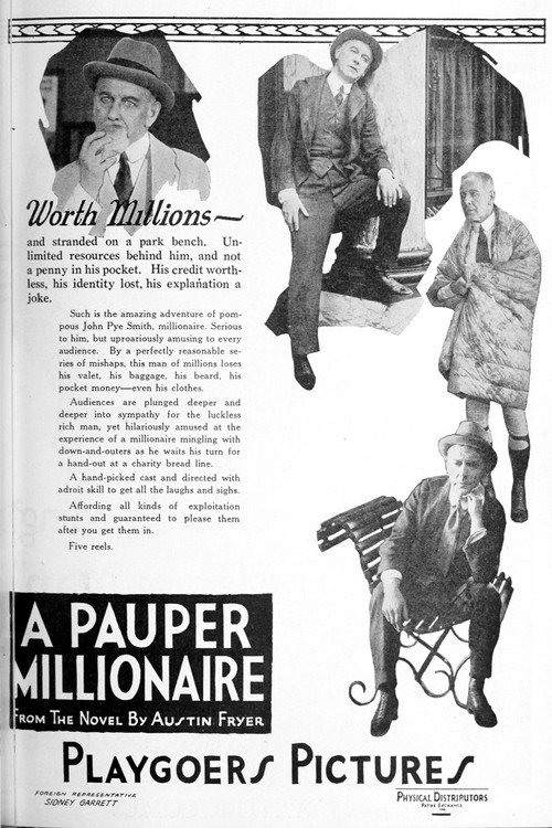 Movie poster for The Pauper Millionaire (1922)