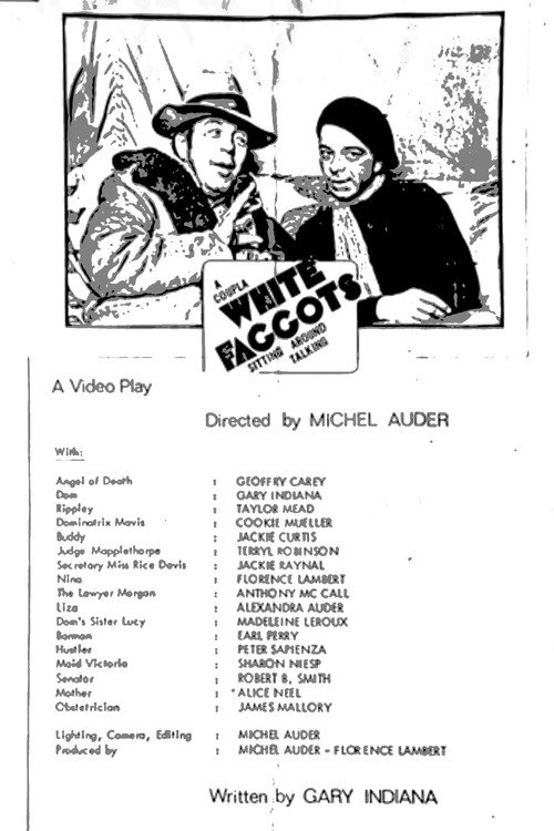 Movie poster for Coupla White Faggots Sitting Around Talking (1981)