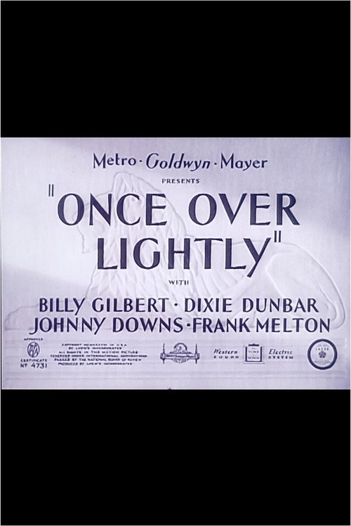 Movie poster for Once Over Lightly (1938)