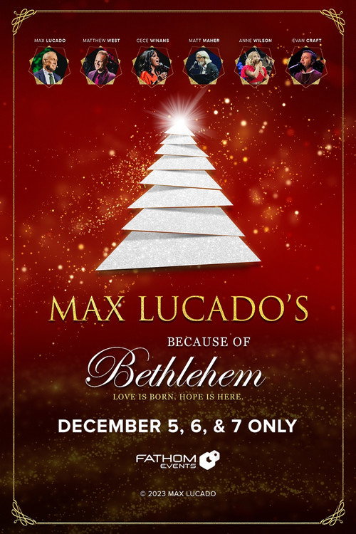 Movie poster for Because of Bethlehem with Max Lucado (2023)