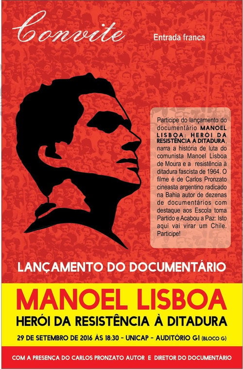 Movie poster for Manoel Lisboa: Herói da Resistência à Ditadura (2016)