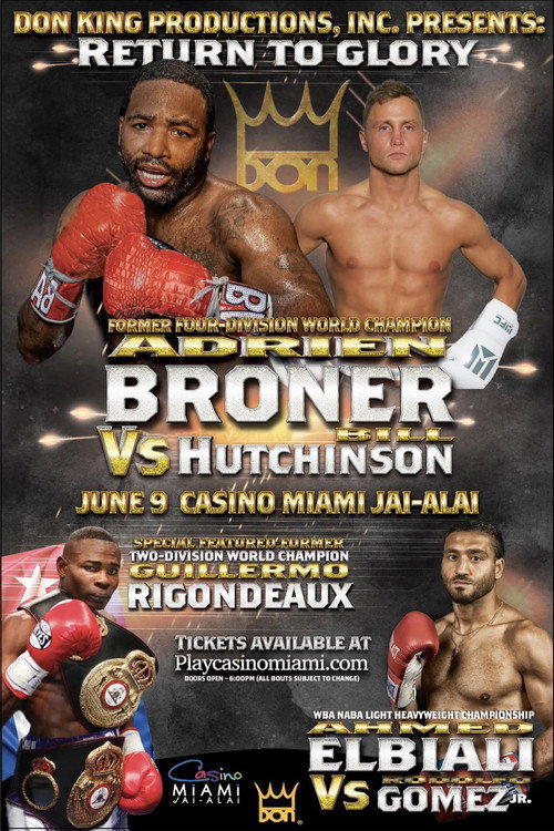 Movie poster for Adrien Broner vs. Bill Hutchinson (2023)