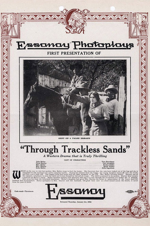 Movie poster for Through Trackless Sands (1914)