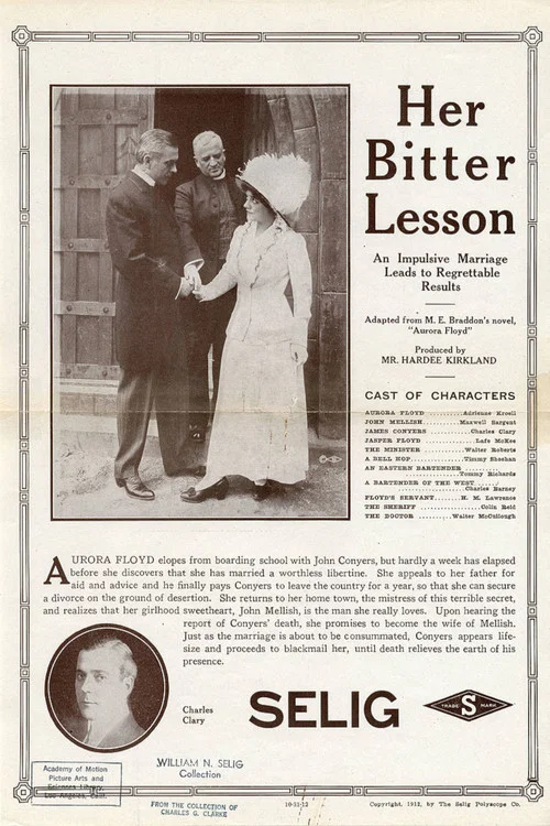 Movie poster for Her Bitter Lesson (1912)