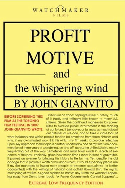 Movie poster for Profit Motive and the Whispering Wind (2008)