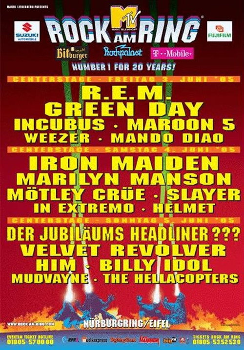 Movie poster for Green Day Live Rock AM Ring (2005)