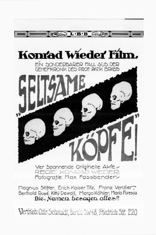 Movie poster for Seltsame Köpfe (1916)