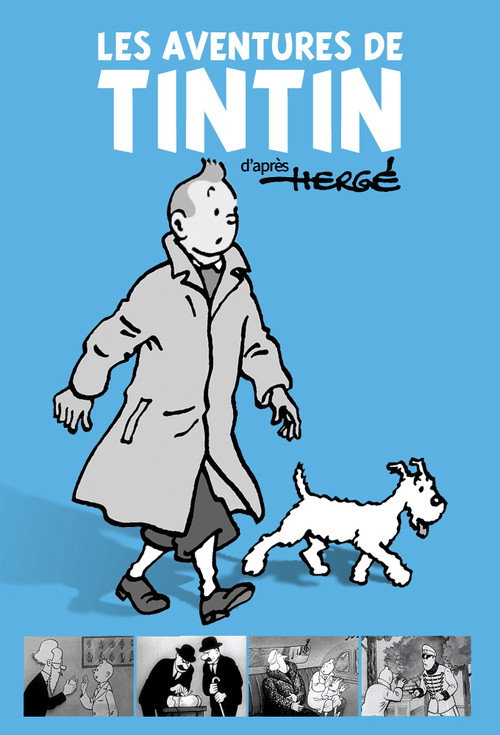 Series poster for Les Aventures de Tintin, d'après Hergé (1957)