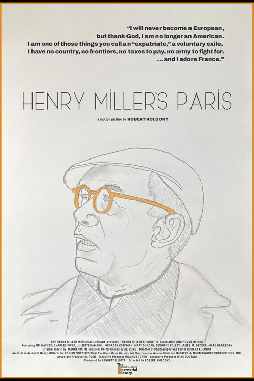 Movie poster for Henry Miller's Paris (2025)