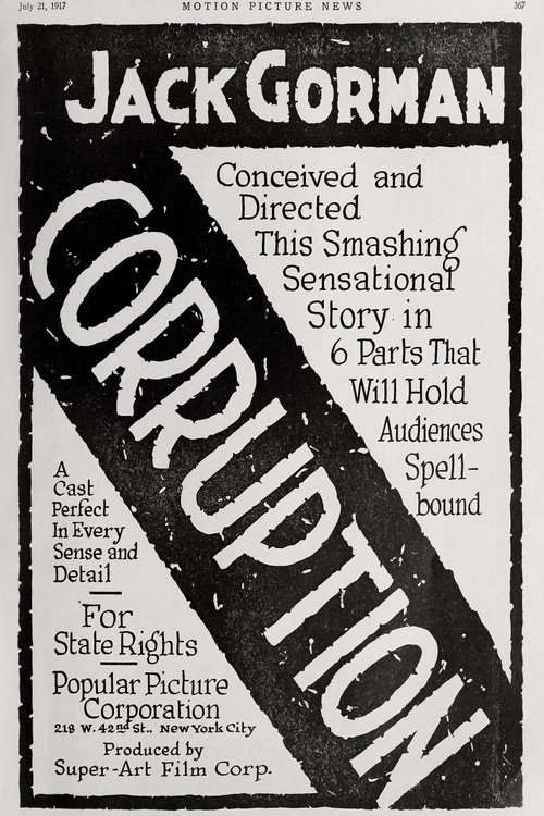 Movie poster for Corruption (1917)