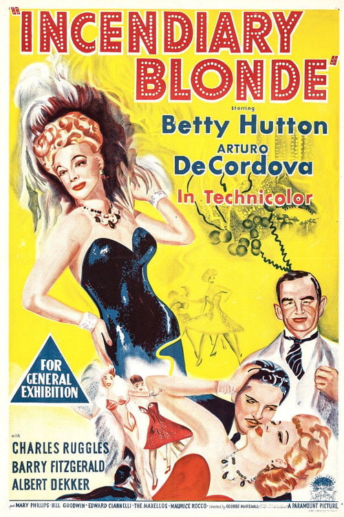 Movie poster for Incendiary Blonde (1945)