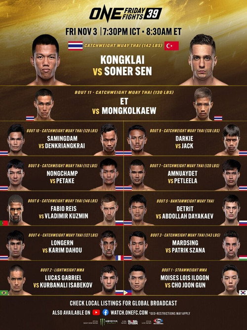 Movie poster for ONE Friday Fights 39: Kongklai vs. Sen (2023)