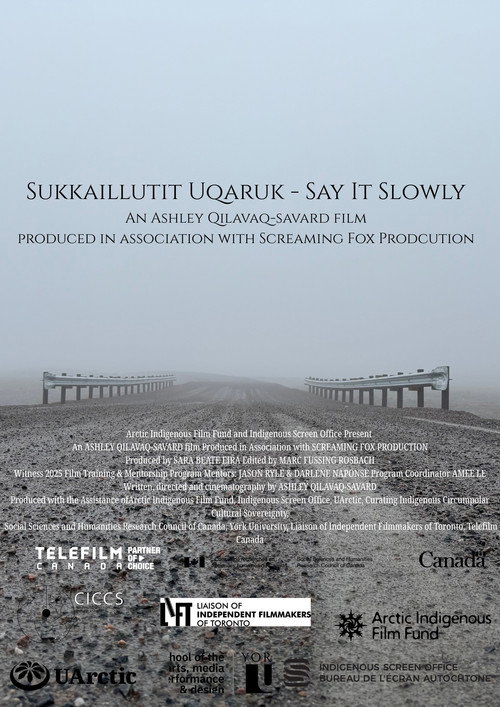 Movie poster for Sukkaillutit Uqaruk (Say It Slowly) (2026)
