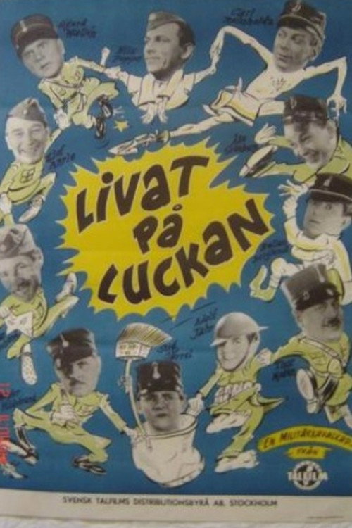 Movie poster for Livat på luckan (1951)