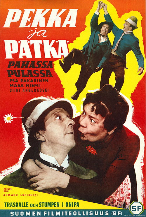Movie poster for Pekka ja Pätkä pahassa pulassa (1955)