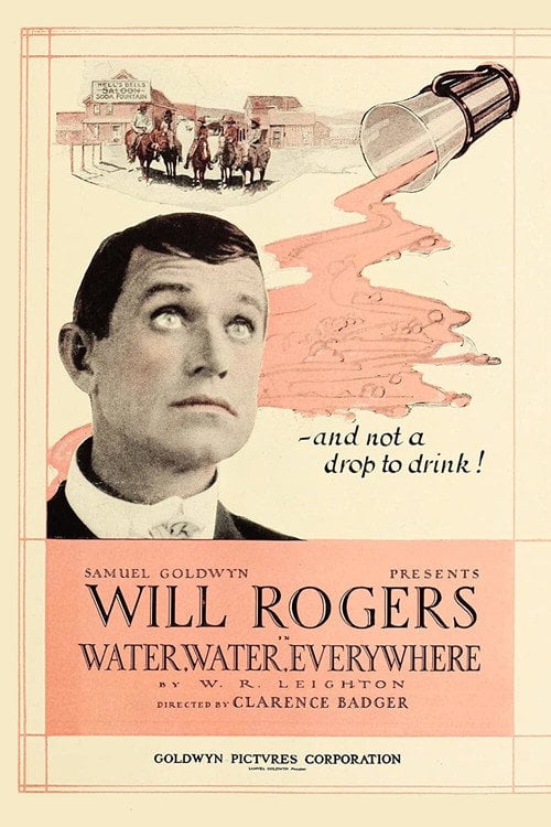 Movie poster for Water, Water, Everywhere (1920)