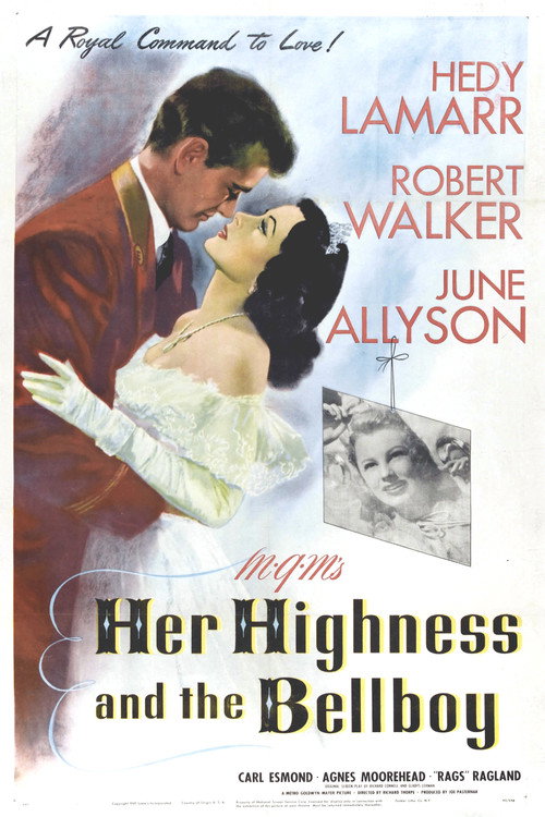 Movie poster for Her Highness and the Bellboy (1945)