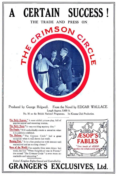 Movie poster for The Crimson Circle (1922)