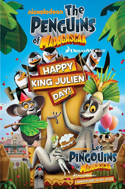 Movie poster for The Penguins of Madagascar: Happy King Julien Day (2010)