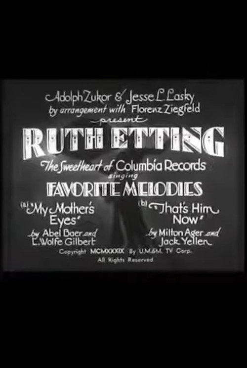 Movie poster for Ruth Etting in Favorite Melodies (1929)