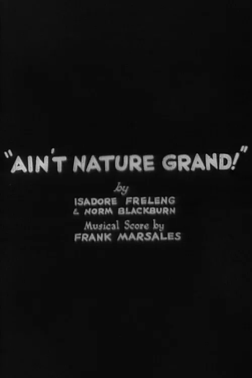 Movie poster for Ain't Nature Grand! (1931)