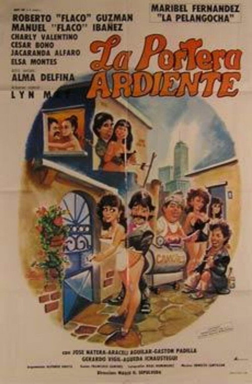 Movie poster for La portera ardiente (1989)