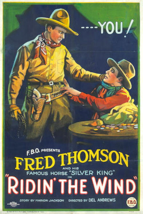 Movie poster for Ridin' the Wind (1925)