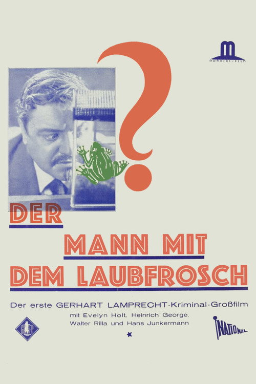 Movie poster for Der Mann mit dem Laubfrosch (1929)