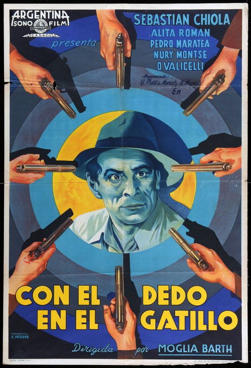 Movie poster for Con el dedo en el gatillo (1940)